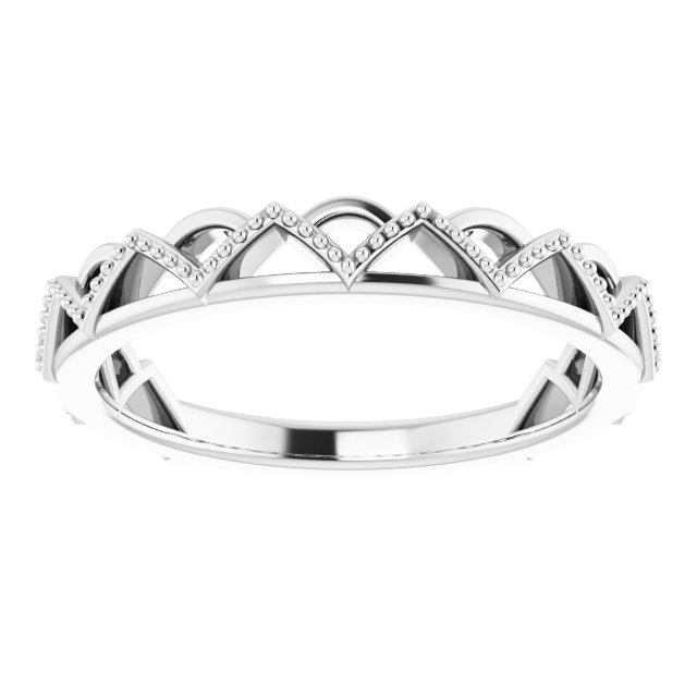 Sterling Silver Stackable Crown Ring  