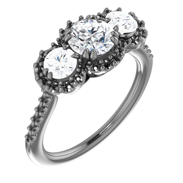 14K White 1 CTW Diamond Engagement Ring Ref 2731957
