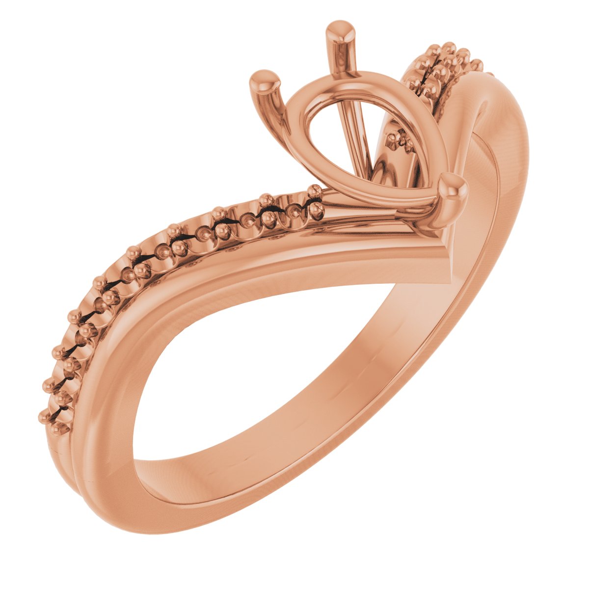 Accented Asymmetric Engagement Ring or Band