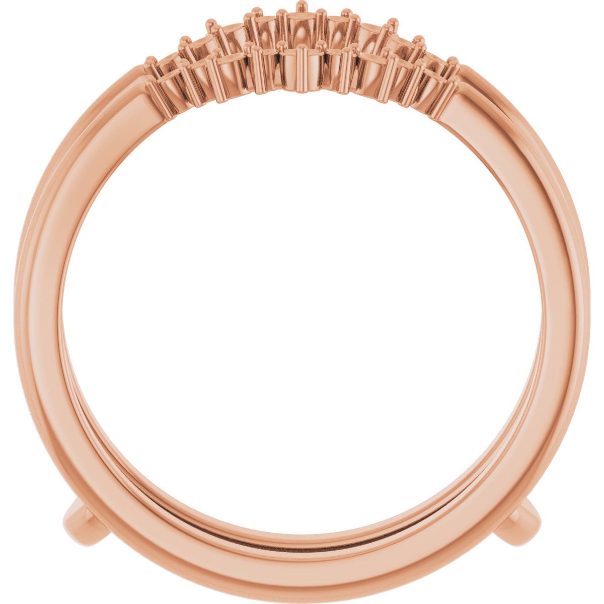 Alternative view of 1/6 CTW Natural Diamond Ring Guard – 14K Rose Gold