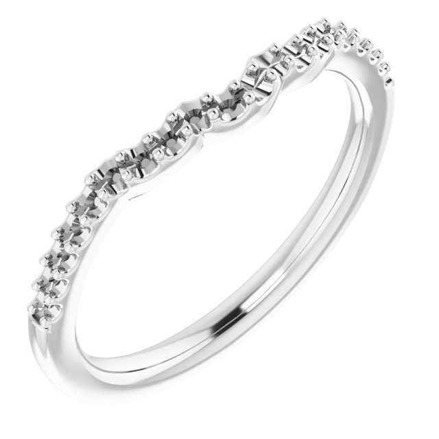 14K White 1/4 CTW Natural Diamond Matching Band