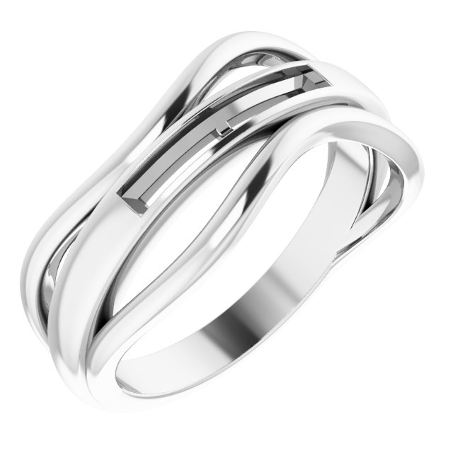 14K White 3-Stone Family Freeform Ring Mounting | Stuller 14K White 3-Stone Family Freeform Ring Mounting | Stuller