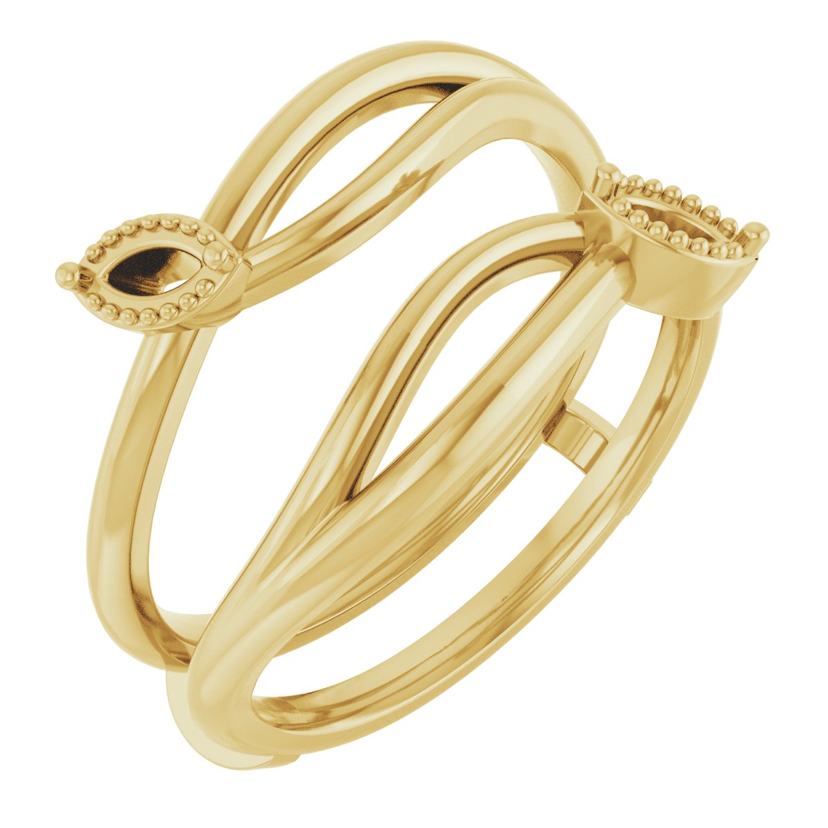 14K Yellow .10 CTW Diamond Bypass Ring Guard Ref 14781795