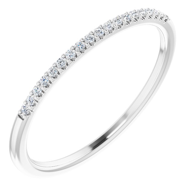 14K White Gold .08 CTW Diamond Band 14K White Gold .08 CTW Diamond Band
