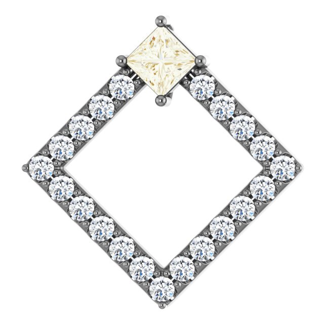 14K Yellow Sapphire and .375 CTW Diamond Pendant Ref 14900546