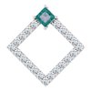 14K White Chatham Lab Created Alexandrite and .375 CTW Diamond Pendant Ref 14900873