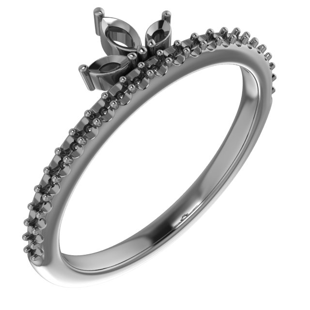 Accented Stackable Crown Ring
