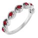 Sterling Silver Lab-Grown Ruby Stackable Ring     