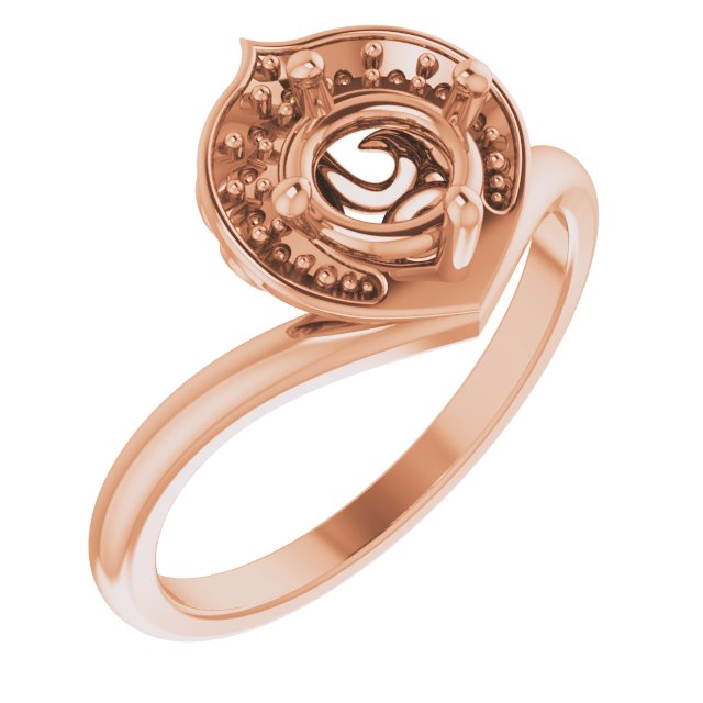 Accented Asymmetric Engagement Ring or Band