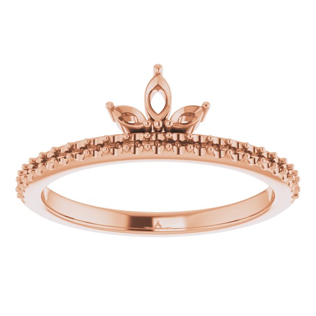 14K Rose 1/3 CTW Diamond Stackable Crown Ring