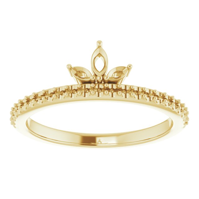 14K Yellow 1/3 CTW Diamond Stackable Crown Ring