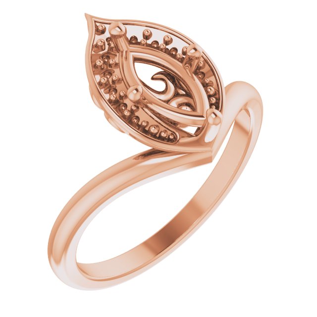Accented Asymmetric Engagement Ring or Band
