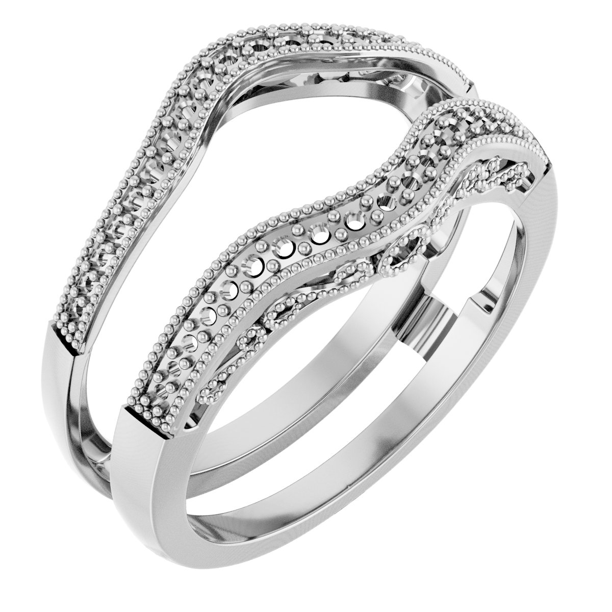 14K White .25 CTW Diamond Ring Guard Ref 11901230