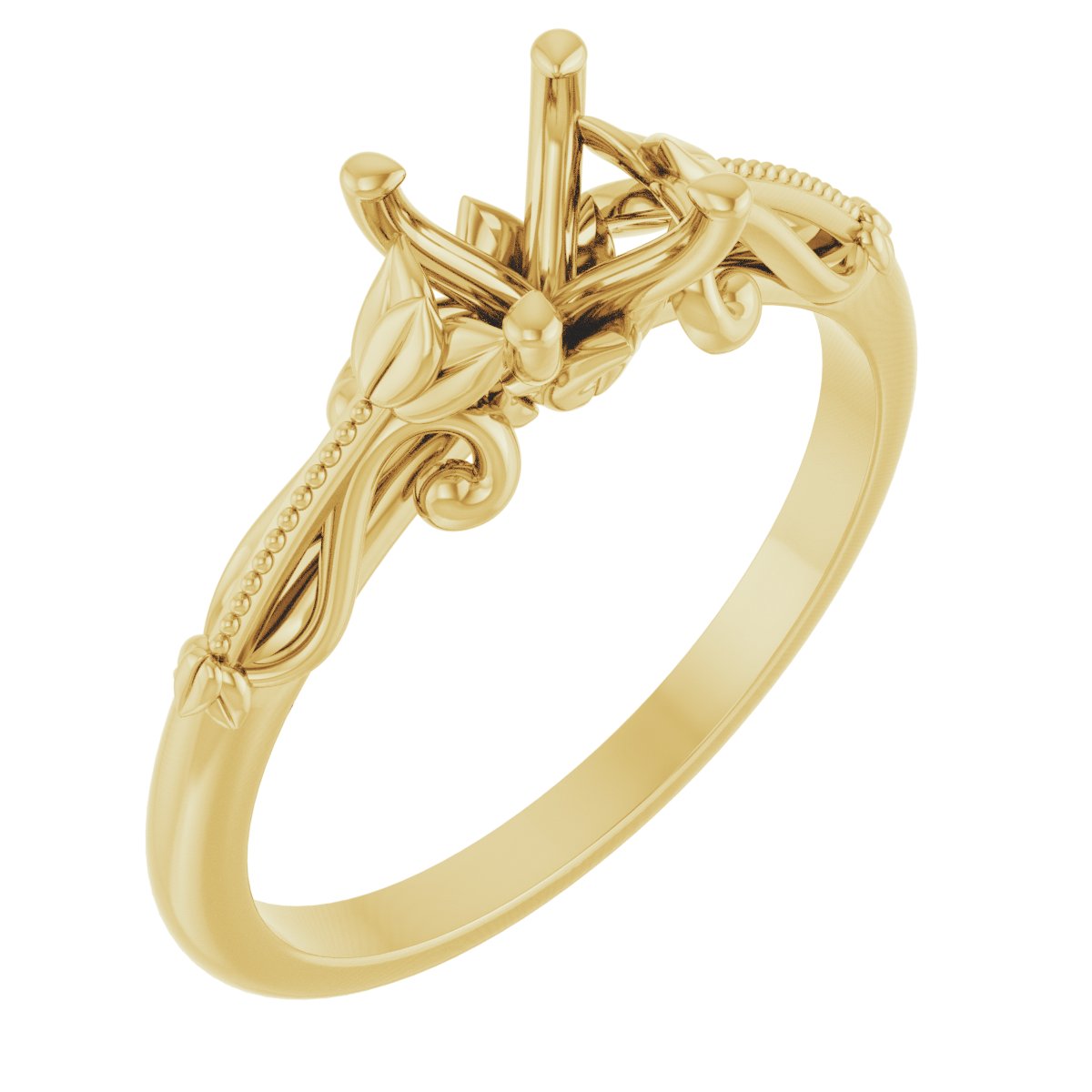 Solitaire Sculptural Engagement Ring or Band
