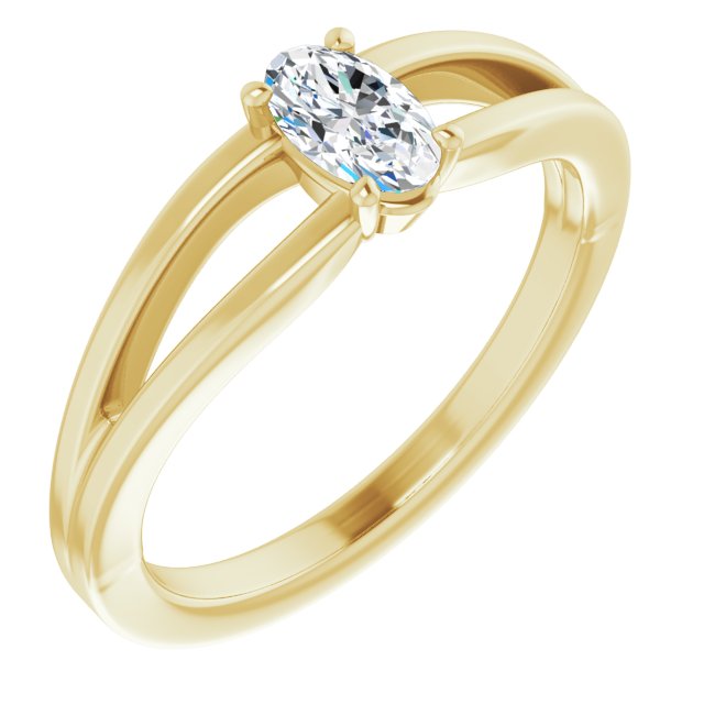 14K Yellow Sapphire Youth Solitaire Ring