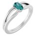 Sterling Silver Imitation Alexandrite Solitaire Youth Ring    