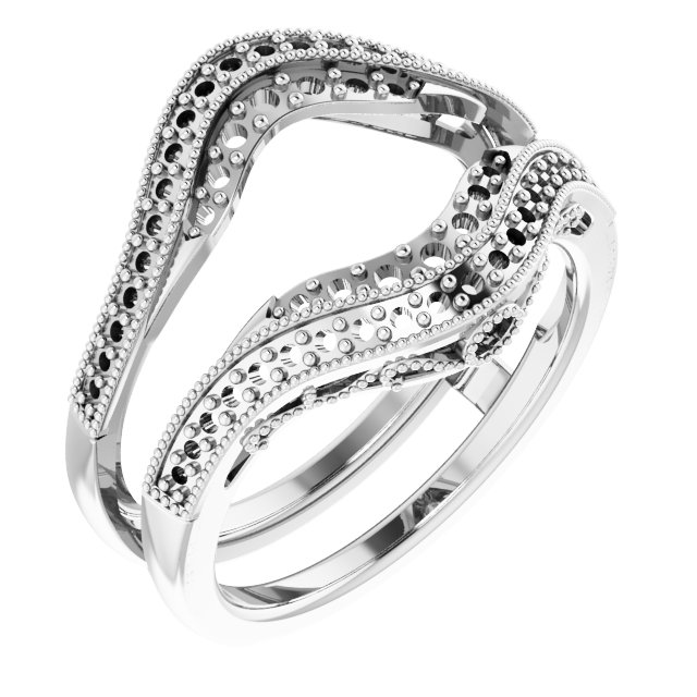 14K White .50 CTW Diamond Ring Guard Ref 13010127