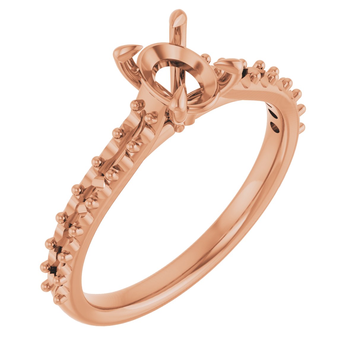 Claw-Prong Accented Engagement Ring