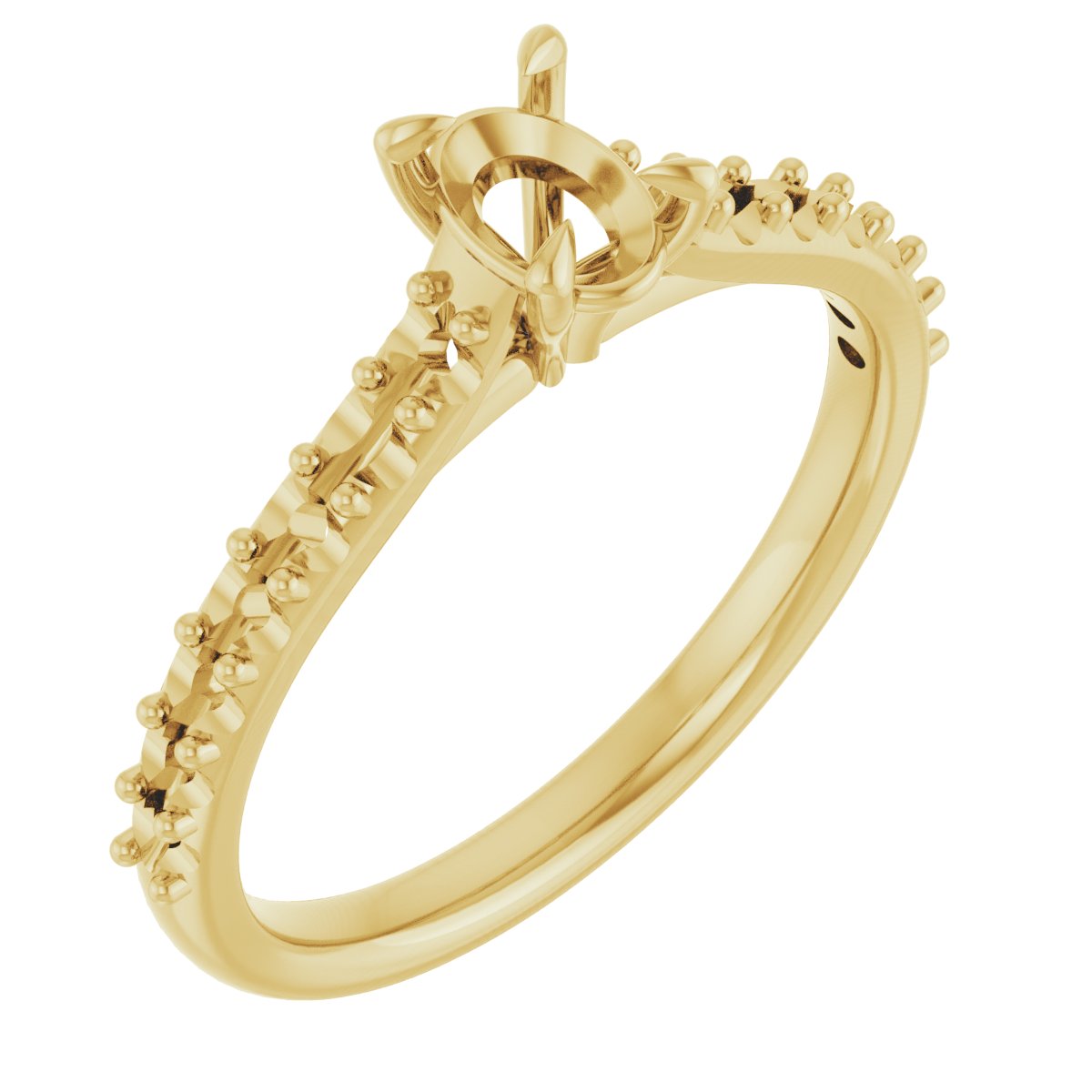 Claw-Prong Accented Engagement Ring