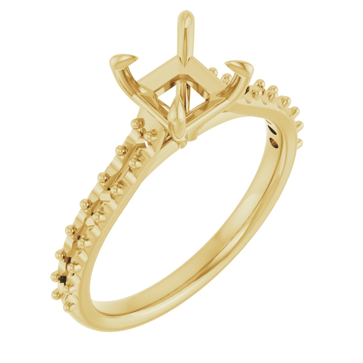 Claw-Prong Accented Engagement Ring