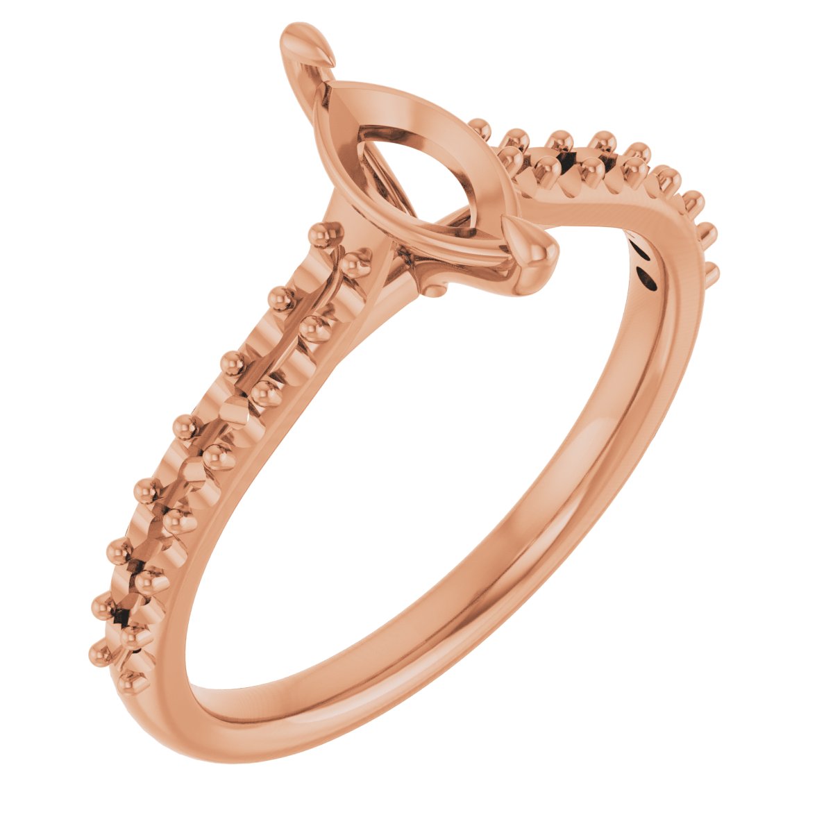 Claw-Prong Accented Engagement Ring