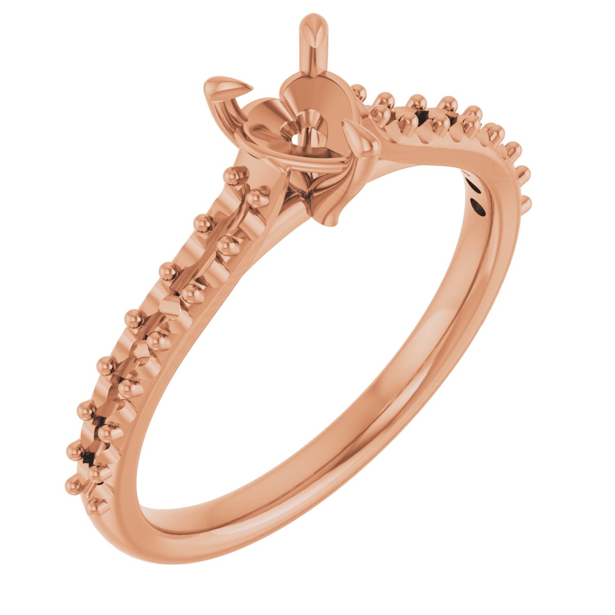 Claw-Prong Accented Engagement Ring