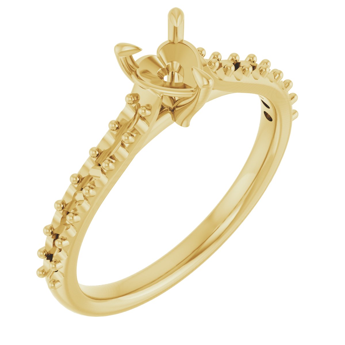 Claw-Prong Accented Engagement Ring