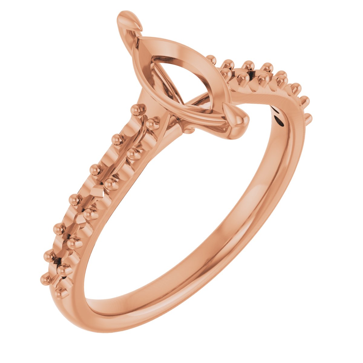 Claw-Prong Accented Engagement Ring