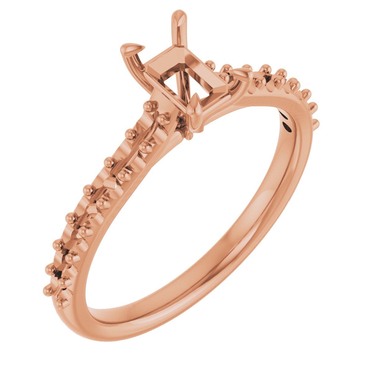 Claw-Prong Accented Engagement Ring