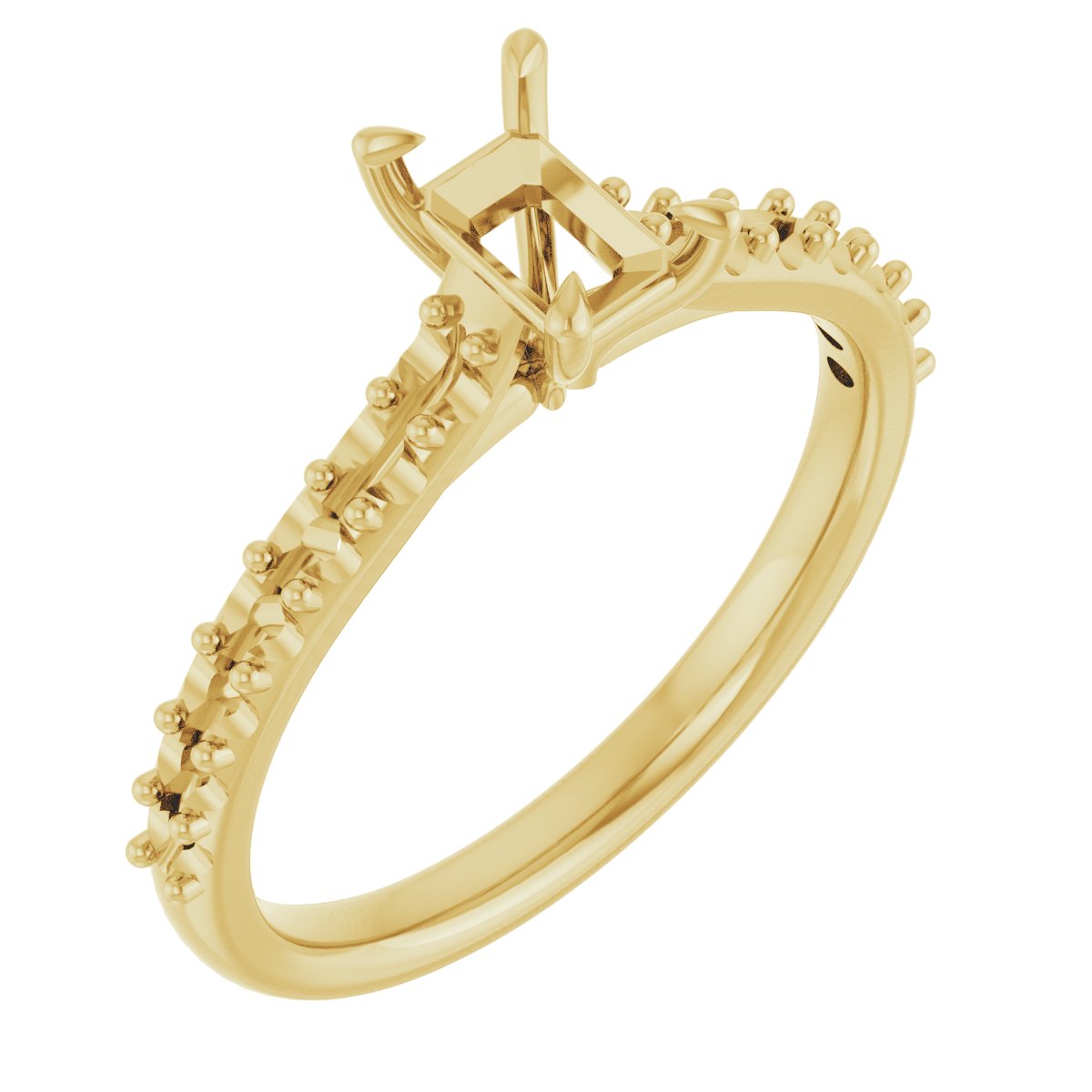 Claw-Prong Accented Engagement Ring