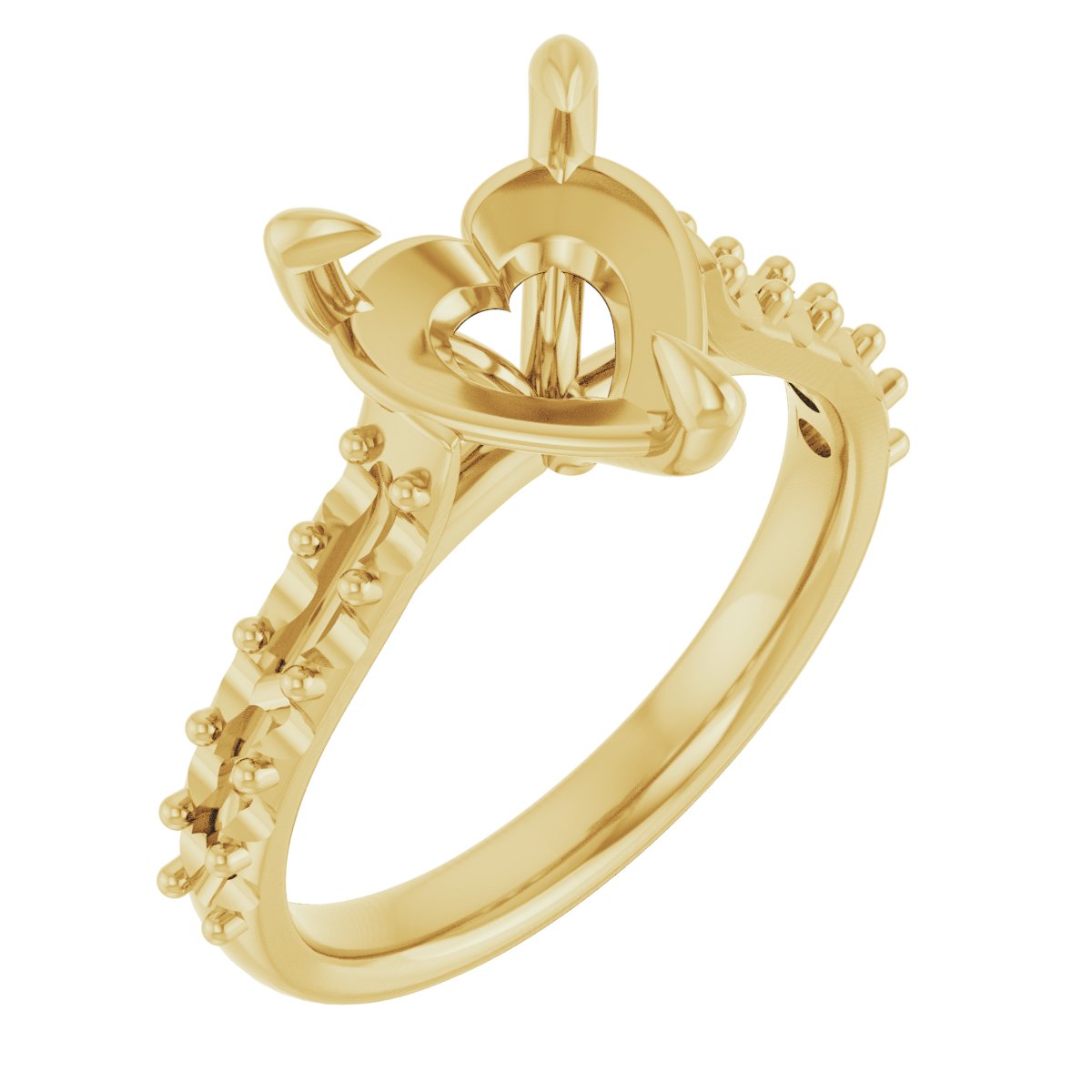 Claw-Prong Accented Engagement Ring