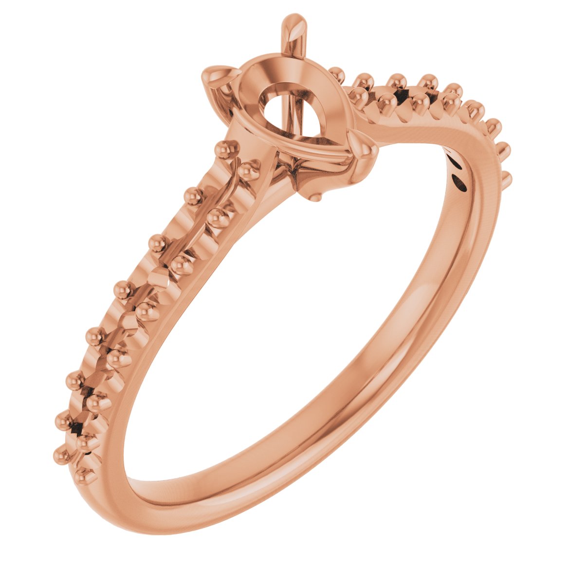 Claw-Prong Accented Engagement Ring