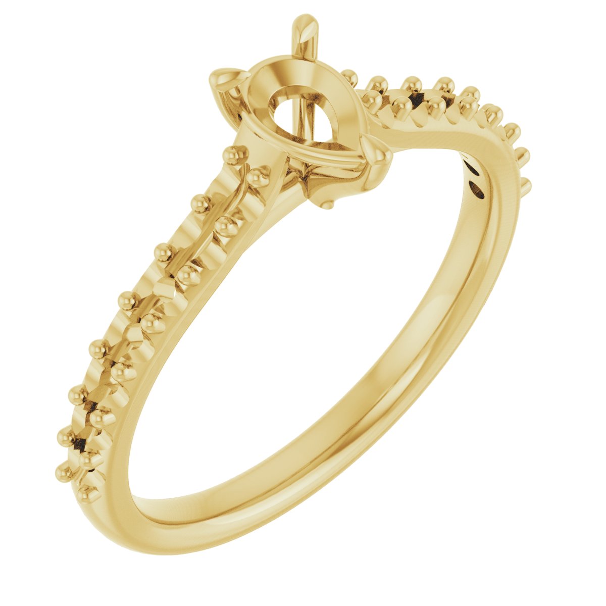 Claw-Prong Accented Engagement Ring