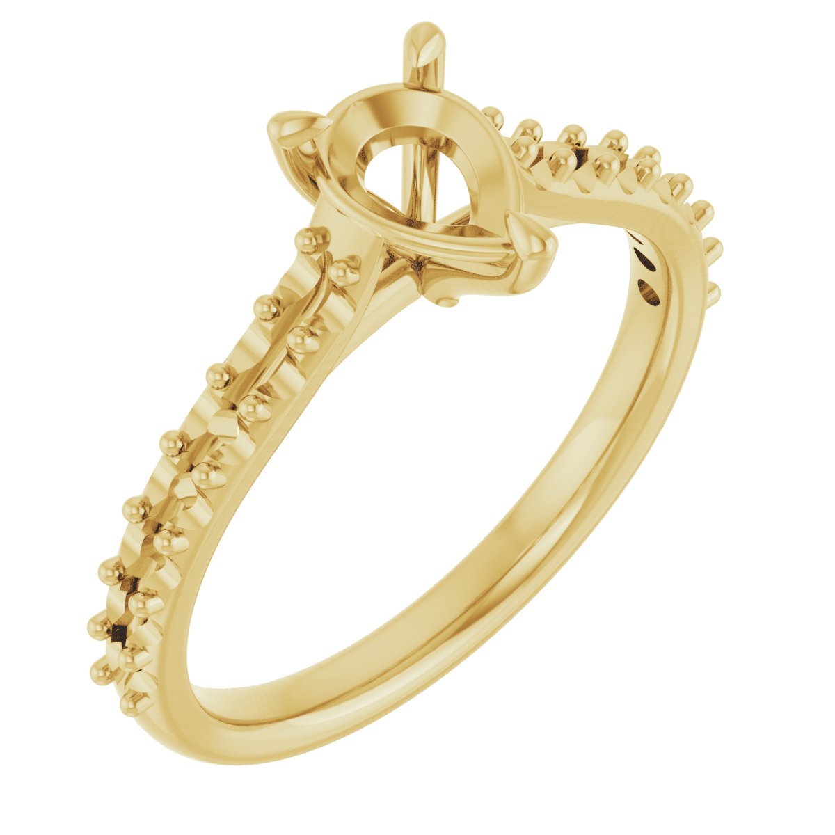 Claw-Prong Accented Engagement Ring