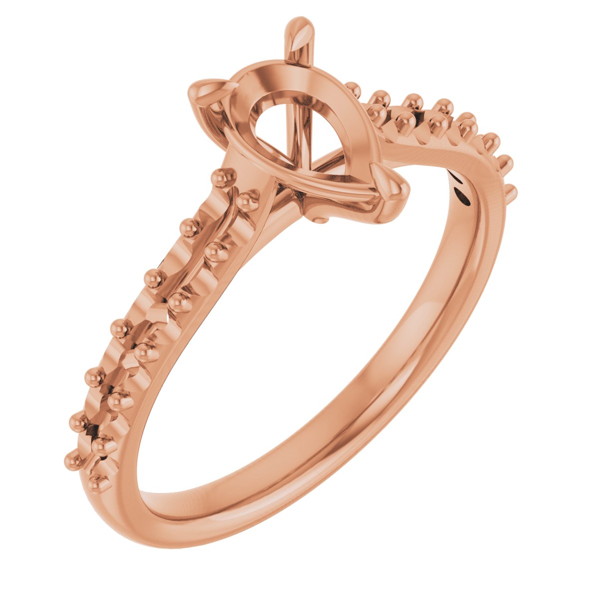 Claw-Prong Accented Engagement Ring
