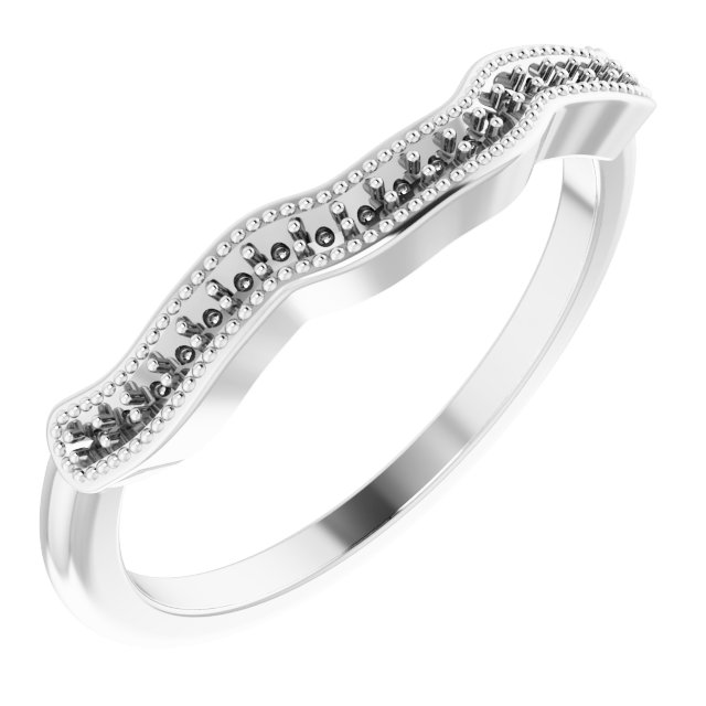 14K White .08 CTW Diamond Matching Band 