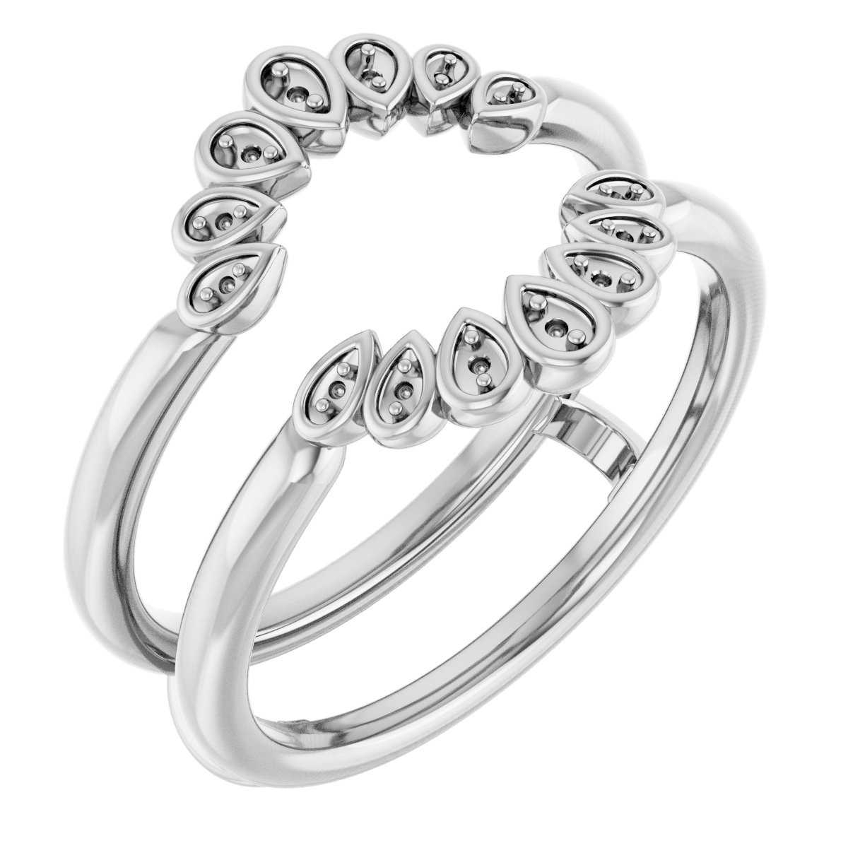 Platinum .04 CTW Diamond Ring Guard Ref 14870864