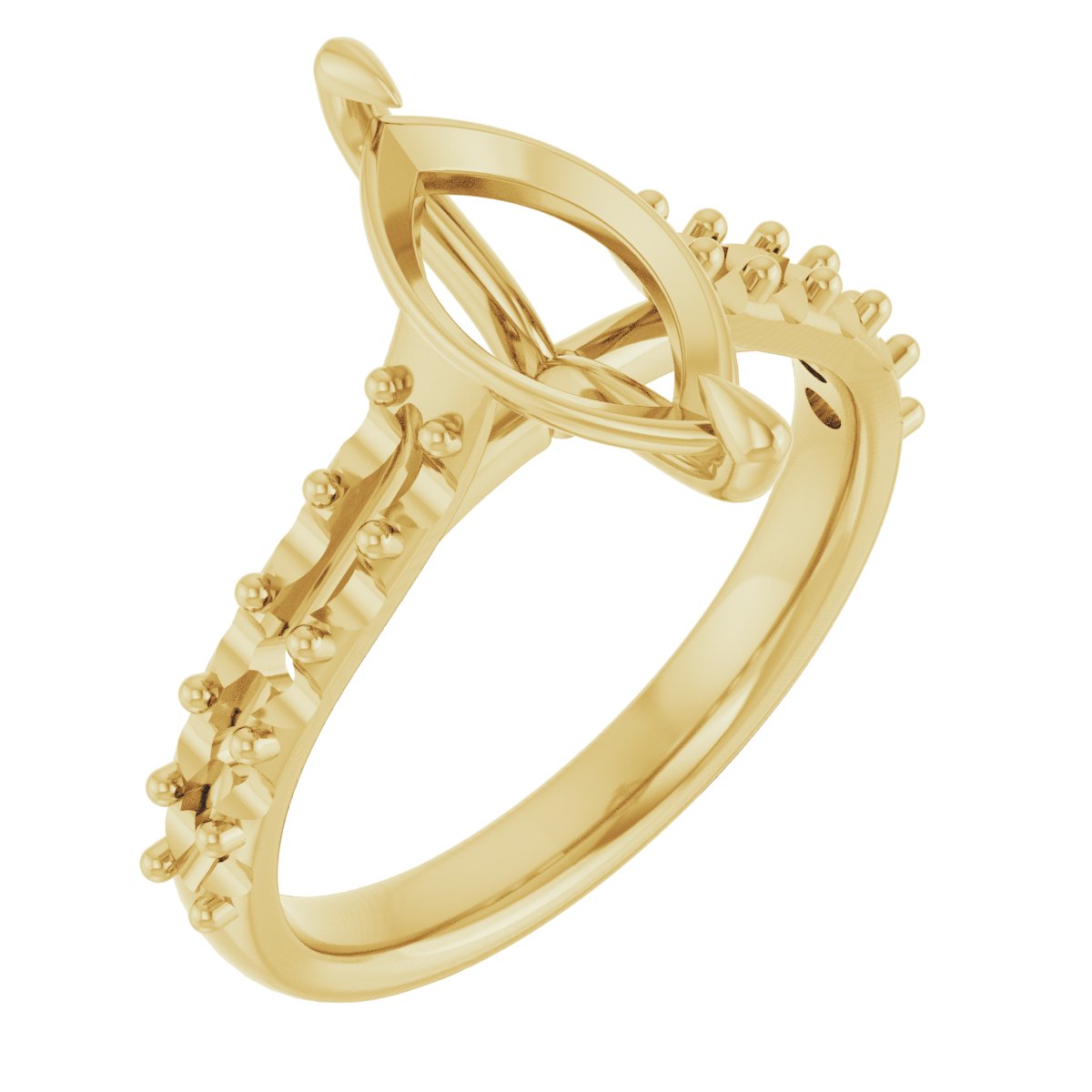 Claw-Prong Accented Engagement Ring