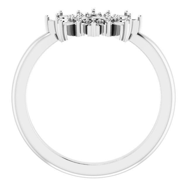 14K White 3/8 CTW Natural Diamond Circle Ring  