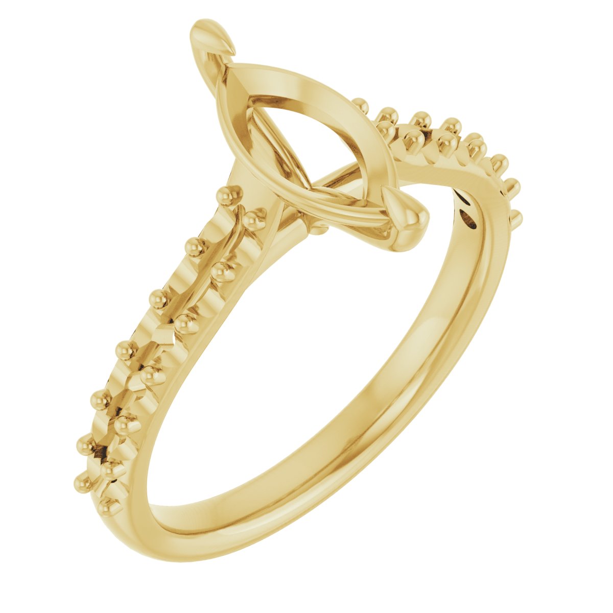 Claw-Prong Accented Engagement Ring