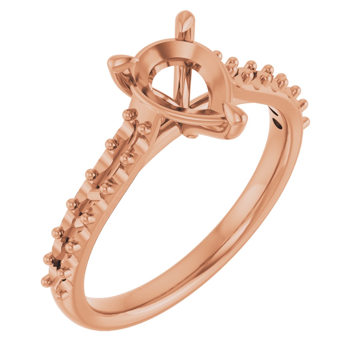 Claw-Prong Accented Engagement Ring