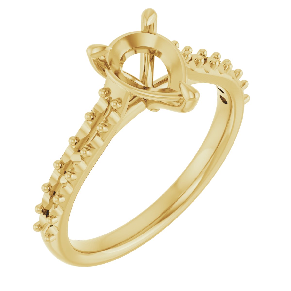 Claw-Prong Accented Engagement Ring