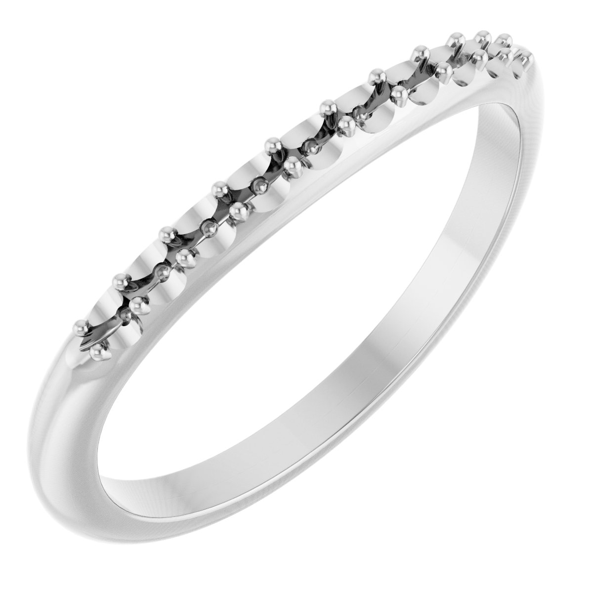 14K White 1/5 CTW Diamond Matching Band