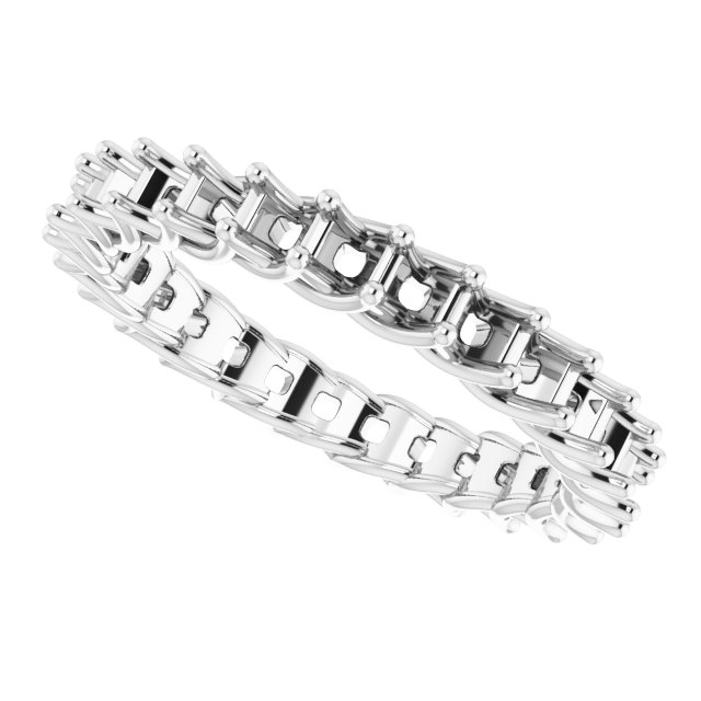 5x3 mm Emerald Eternity Band Mounting view 5
