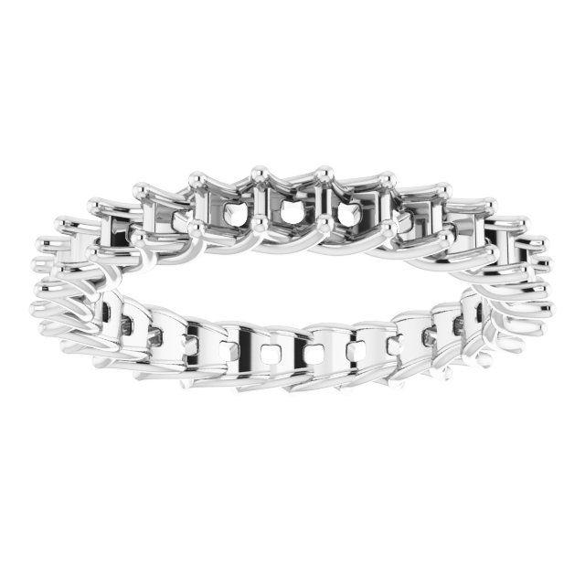5x3 mm Emerald Eternity Band Mounting view 3