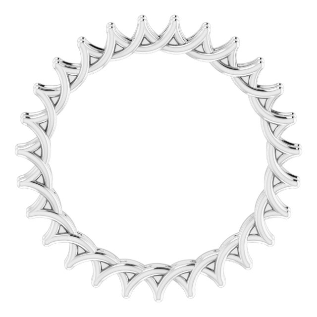5x3 mm Emerald Eternity Band Mounting view 2