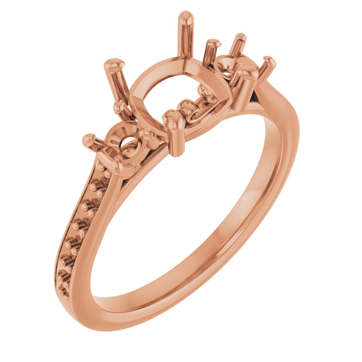 Three-Stone Sculptural Engagement Ring