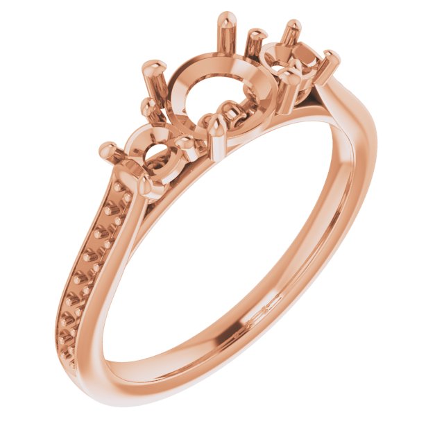 Three-Stone Sculptural Engagement Ring