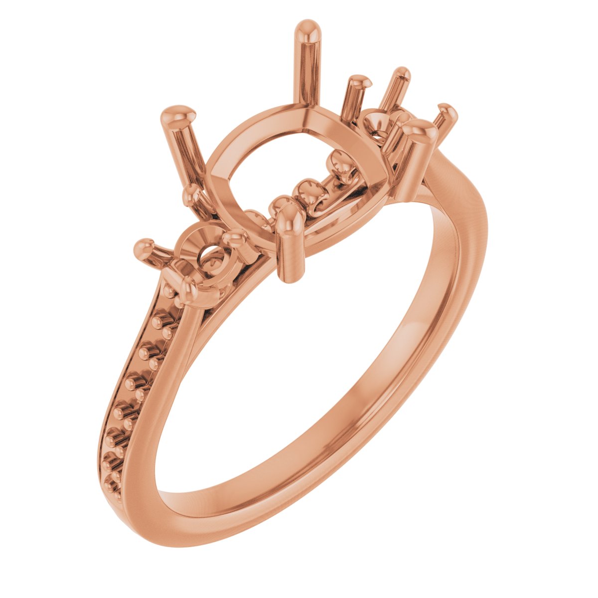 Three-Stone Sculptural Engagement Ring