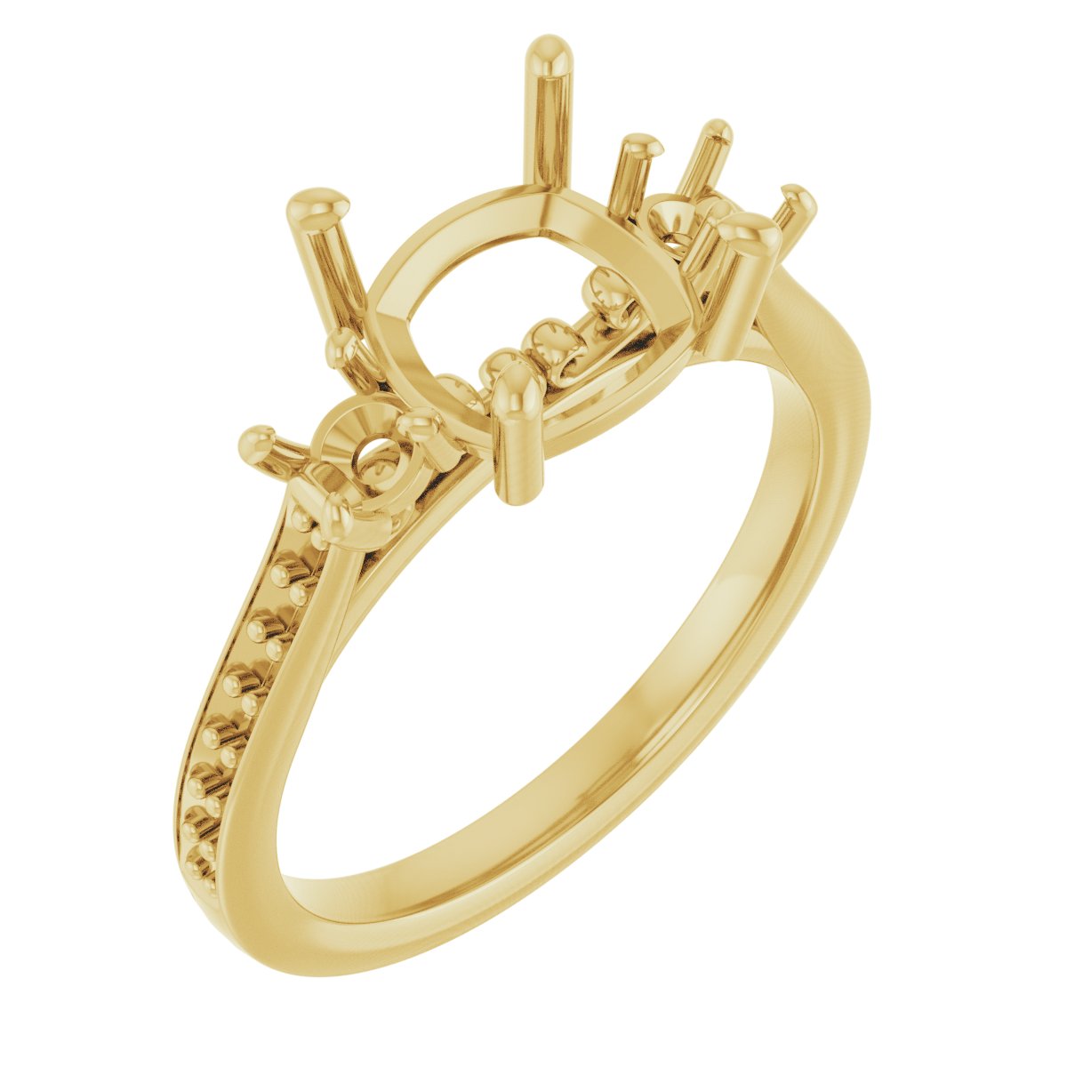 Three-Stone Sculptural Engagement Ring